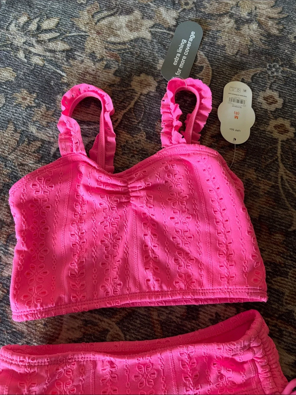 wonder nation Hot Pink Two-Piece Girls' Swim Bikini